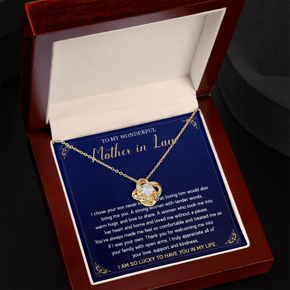 524A To My Mother in Law Necklace from Daughter, Gift to Mother-in-Law Necklace Love