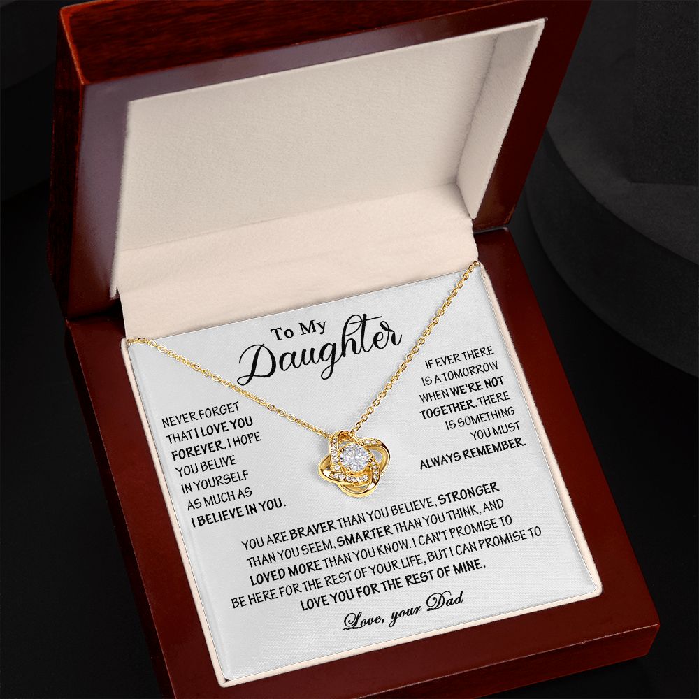432A To My Daughter Necklace, Daughter Father Necklace, Gift Birthday, Xmas From Dad