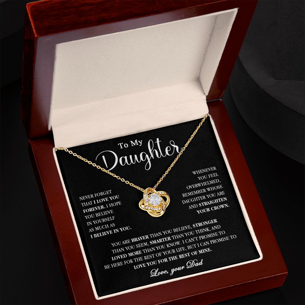 605A To My Daughter Necklace, Gift for Daughter from Dad, Birthday Christmas Gift