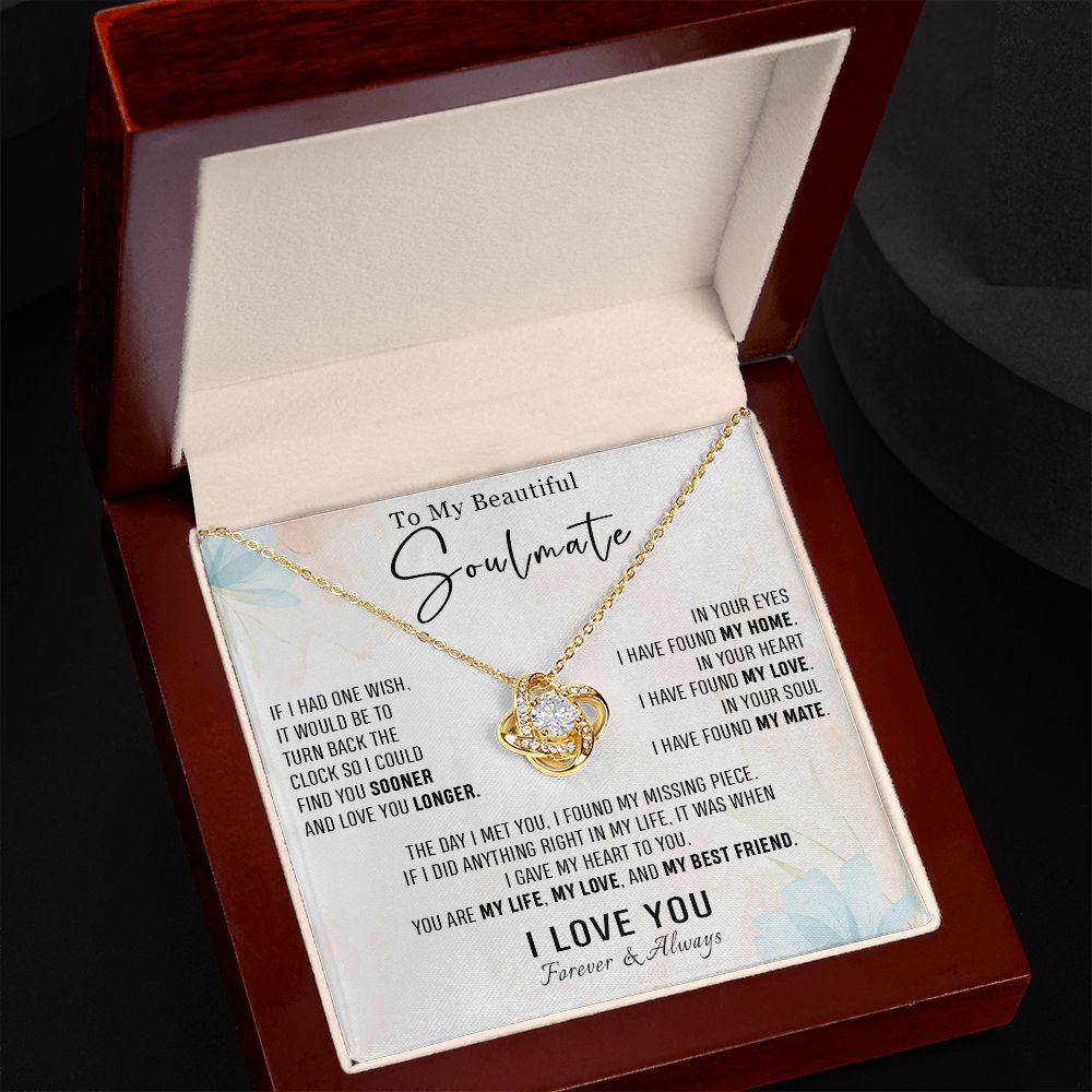 562A To my Soulmate Necklace, Birthday Gifts for Her, Love Gifts for Wife Girlfriend