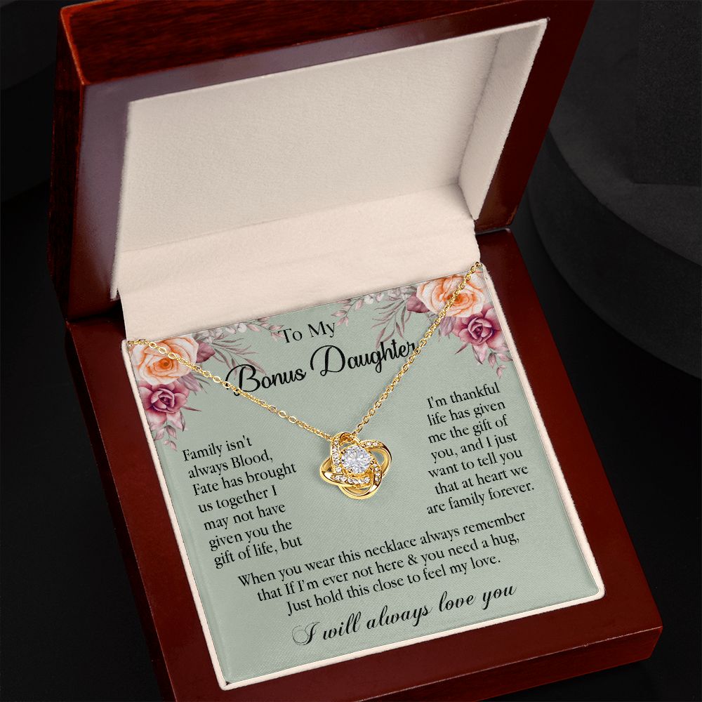632A To My Bonus Daughter Necklace, Gift Birthday, Gift Ideas, Daughter Necklace