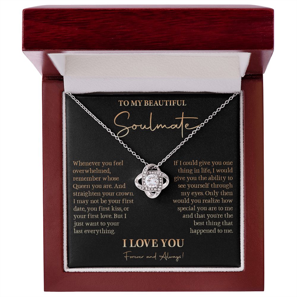 582A To My Soulmate Necklace, Love Gift For Girlfriend Wife, Birthday Gift for Womens