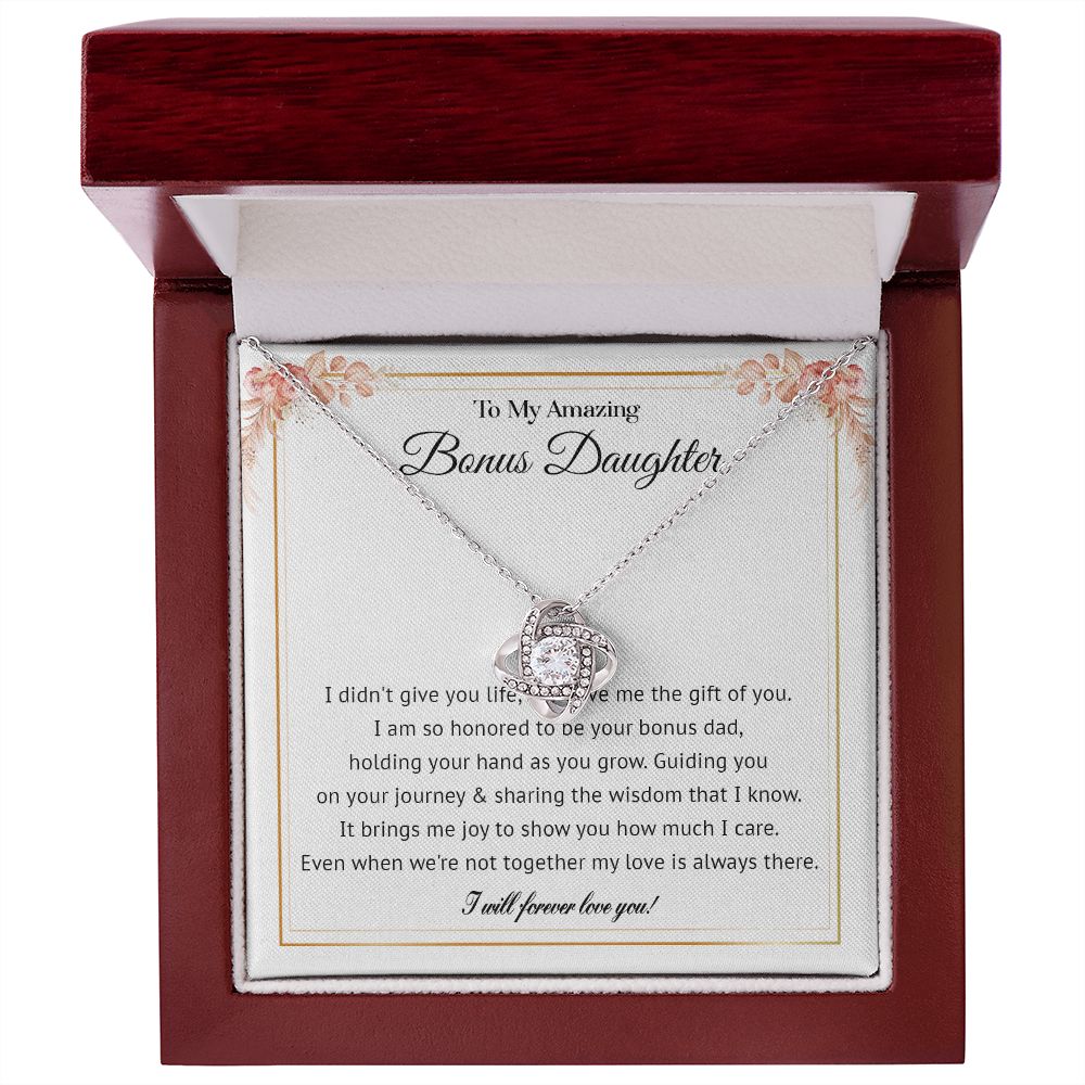 578A To My Bonus Daughter Necklace, Gift For Daughter Necklace, Bonus Daughter Gifts