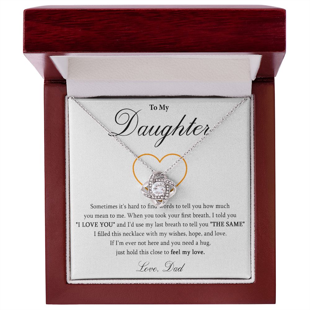 571A To My Daughter Necklace, Daughter Birthday Gift, Love Gift For Daughter From Dad