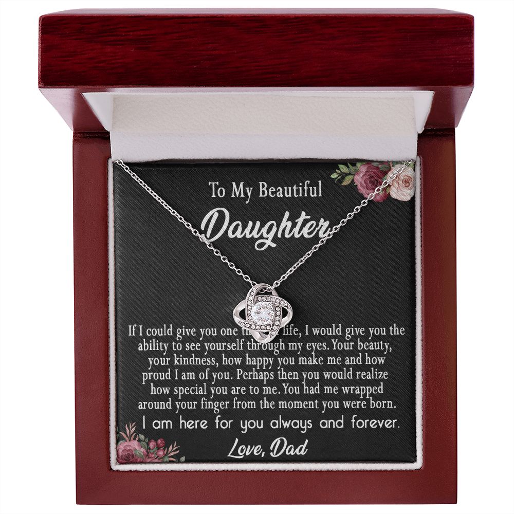 113A To My Beautiful Daughter Necklace, Daughter Father Necklace, Gift Xmas From Dad