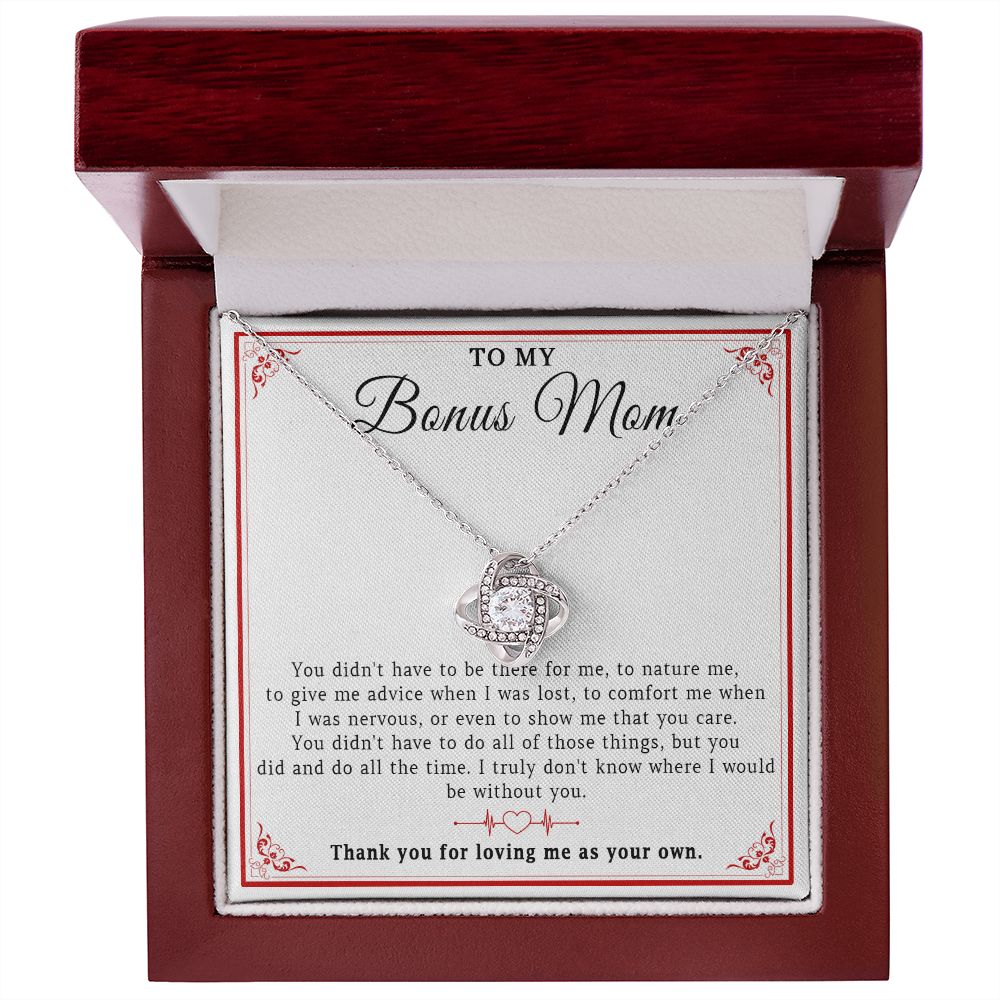 549A To My Bonus Mom Necklace, Mother Necklace, Birthday Gift for Bonus Mom, Mother