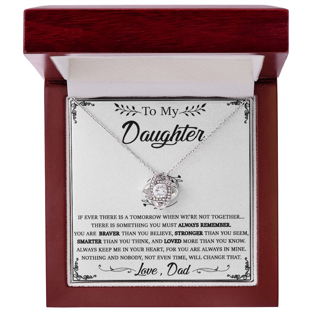 114A Daughter Necklace From Dad, To My Daughter Necklace, Christmas Birthday Gifts