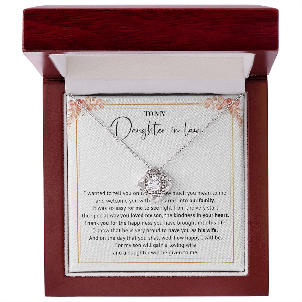 535A Daughter-In-Law Gift Necklace, Wedding Gift From Mother-In Law, Birthday Gifts