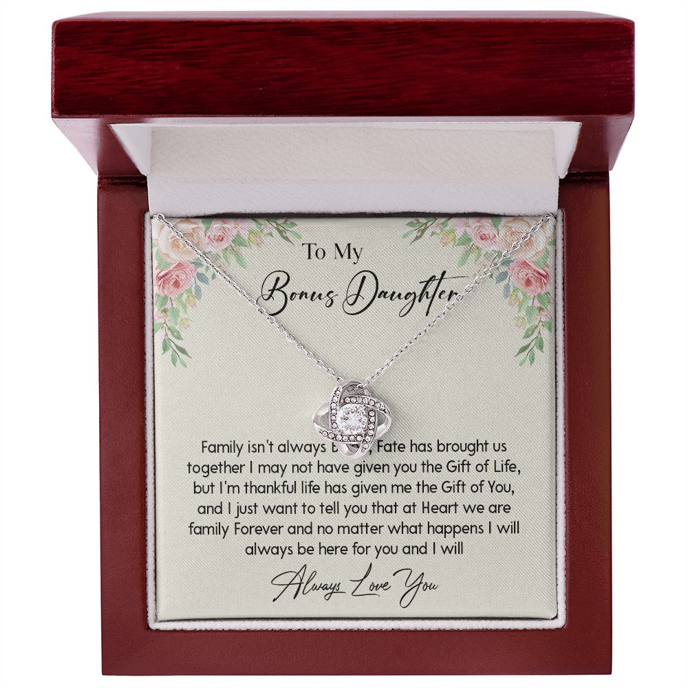 468A To my Bonus Daughter Necklace, Bonus Daughter, Step Daughter Gift, Birthday Gift