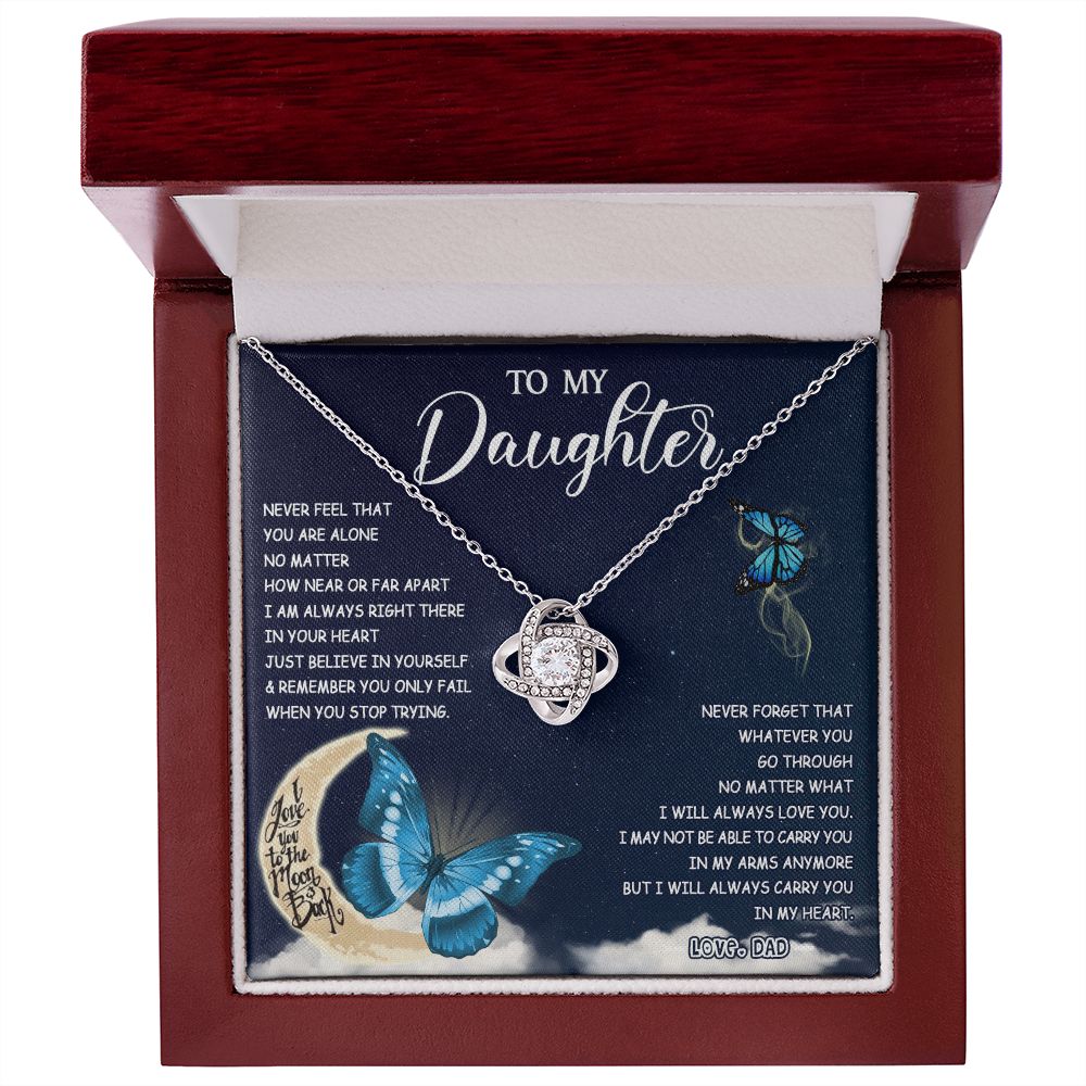 475A To My Daughter Necklace Father to Daughter Birthday Graduation Gift from Dad