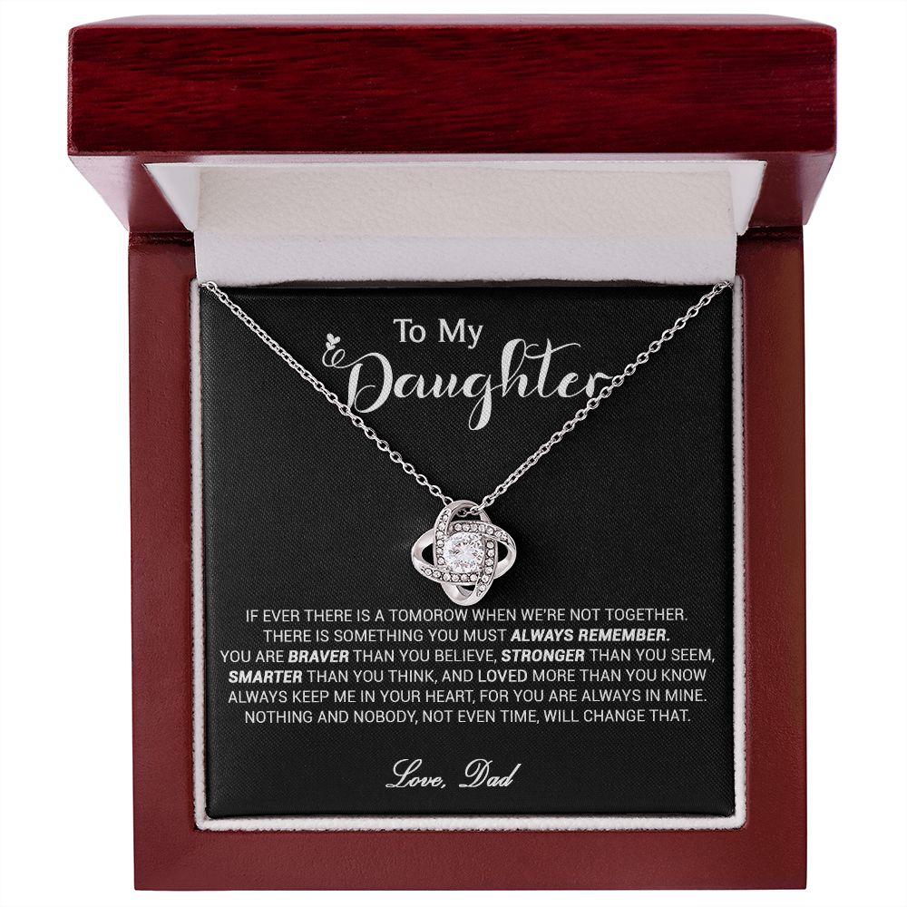 433A To My Daughter Necklace, Daughter Father Necklace, Daughter Xmas Gift From Dad