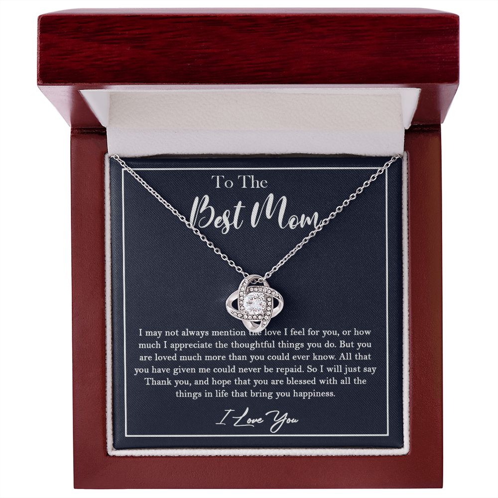 436A To My Best Mom Necklace, Gift For Mom from Son or Daughter, Birthday Xmas Gift