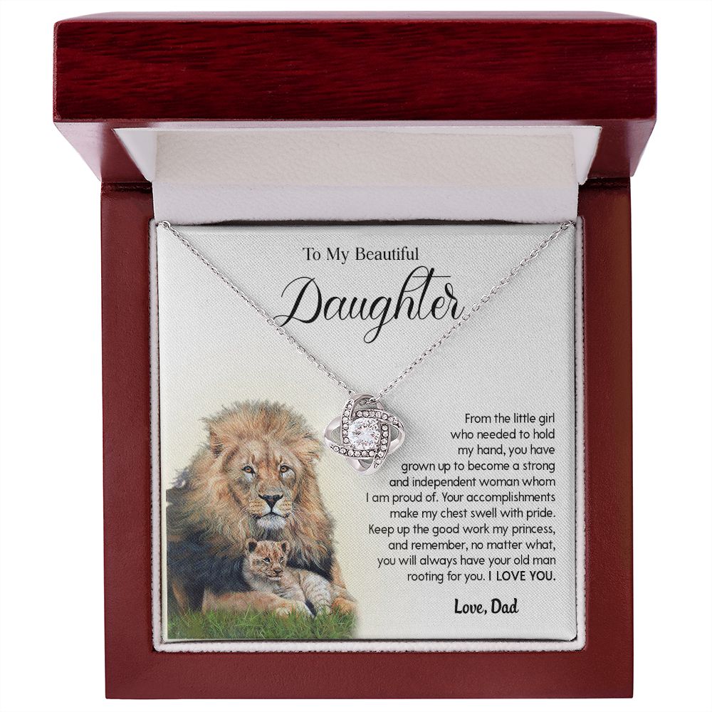 620A To My Daughter Necklace From Dad, Birthday Gift, Father Daughter Gift, Holiday