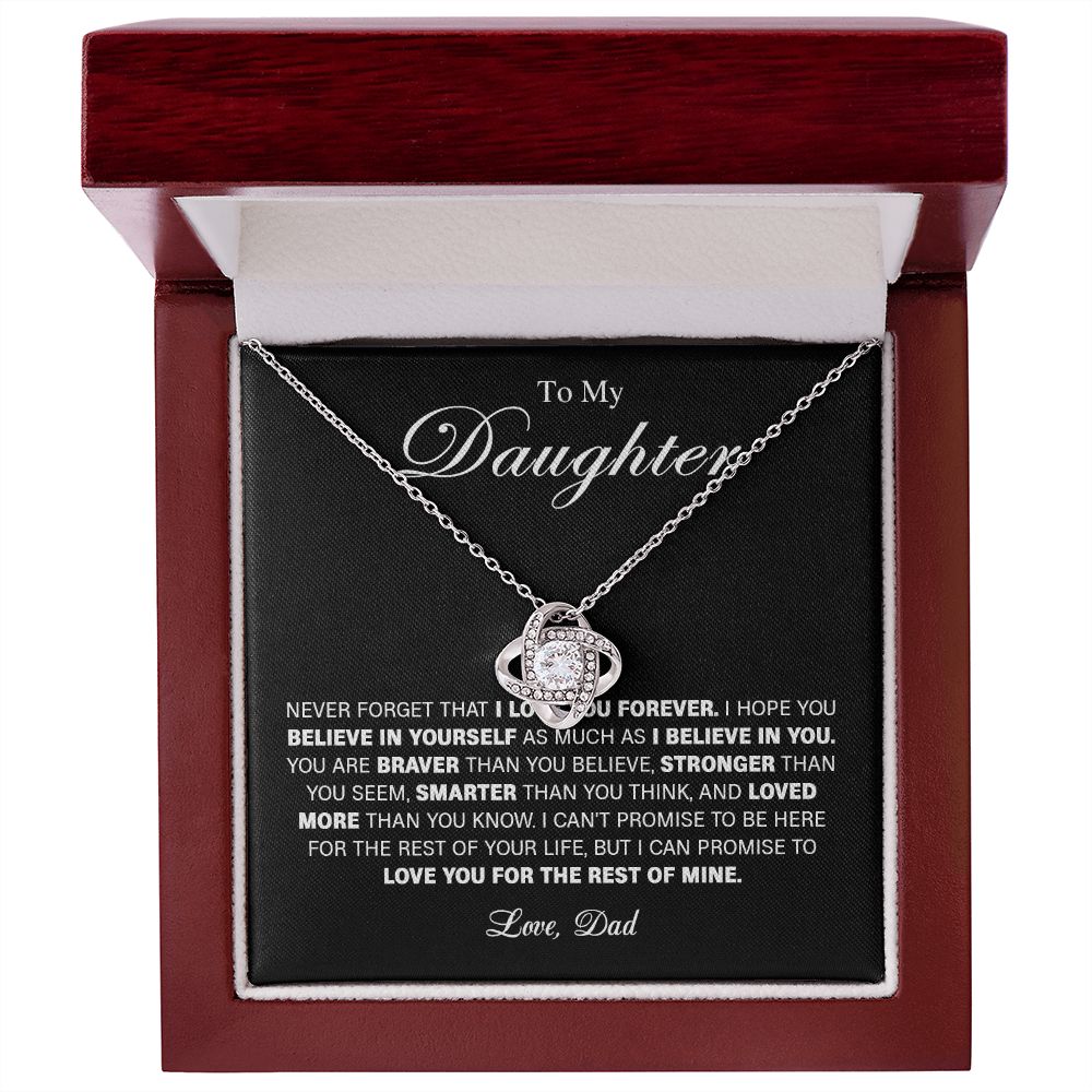 627A To My Daughter Necklace, Gift For Daughter from Dad, Birthday Gift For Daughter