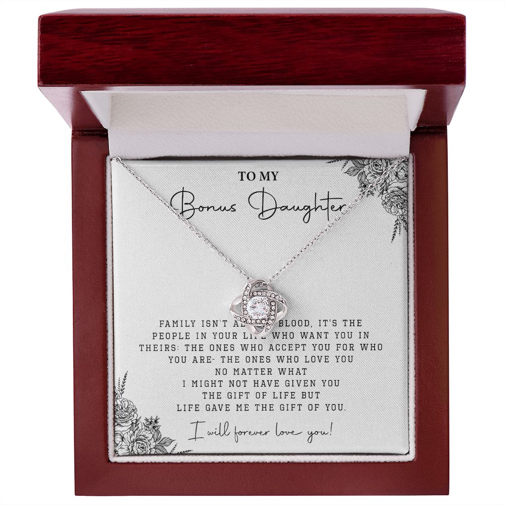 534A Step Daughter Gift, Bonus Daughter Necklace, Blended Family Stepdaughter Gift