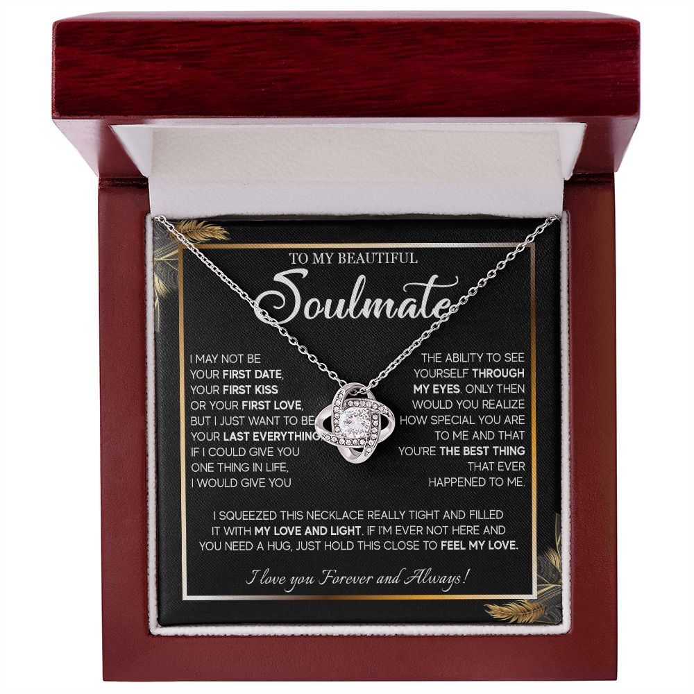 495A To My Soulmate Necklace, Necklace For Girlfriend, Wife, Soulmate Birthday Gifts