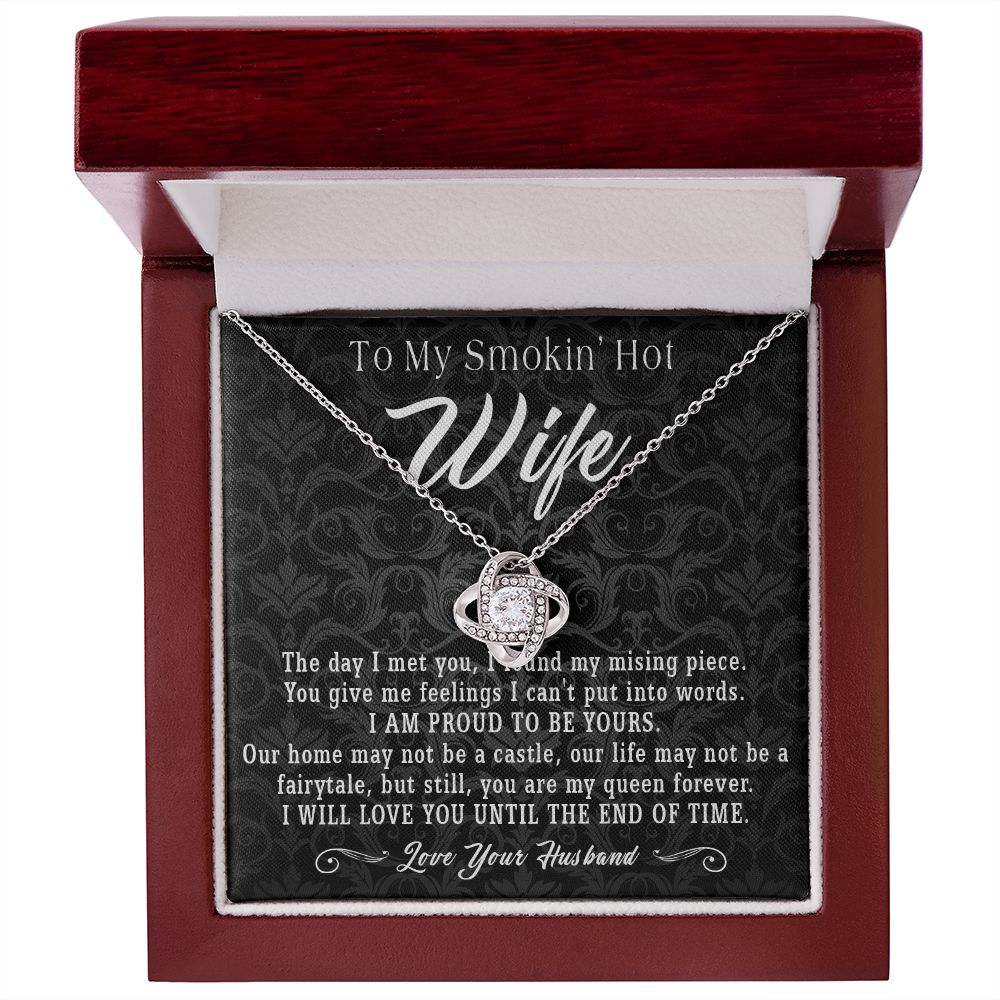 95A To My Smokin Hot Wife Necklace, Anniversary Birthday Gift for Wife From Husband
