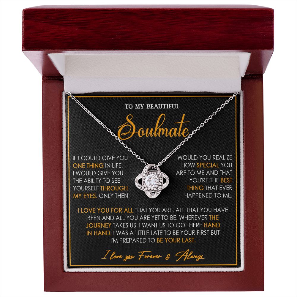 459A To My Soulmate Necklace, Gift For Wife Girlfriend From Husband, Xmas, Birth Gift