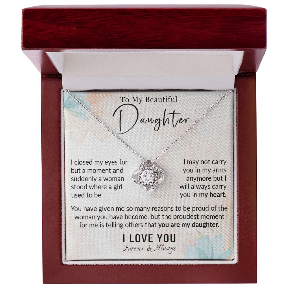 568A To My Daughter Necklace, Love Gift for Daughter from Dad, Daughter Necklace