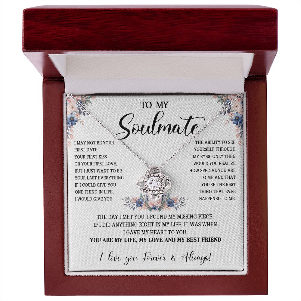 474A To My Soulmate Necklace, Gift For Her, Christmas Gift For Her, Gift For Soulmate