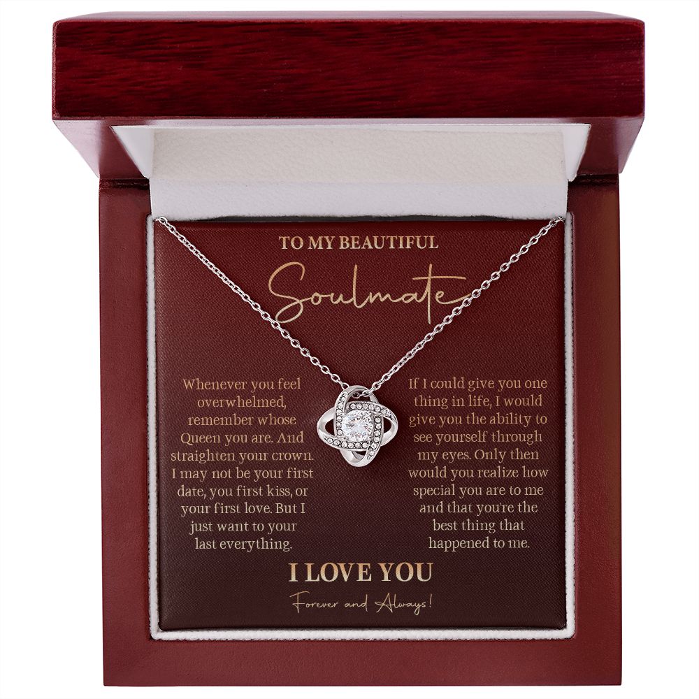 581A To My Soulmate Necklace, Gift For Girlfriend Wife, Birthday Gift, Love Necklace