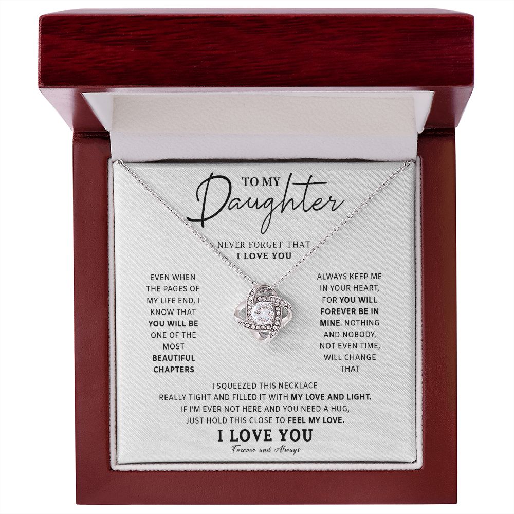 532A To My Daughter Love Necklace, Birthday Gift For Daughter, Daughter Necklace