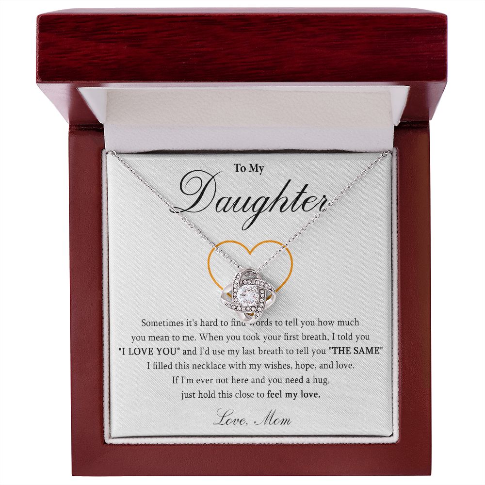 572A To My Daughter Necklace, Daughter Birthday Gift, Love Gift For Daughter From Mom