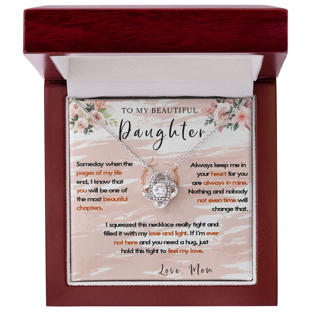 108A To My Beautiful Daughter Necklace, Gift For Daughter,Christmas Gift To Daughter