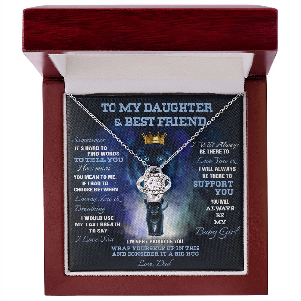 391A Lion To My Daughter & Best Friend Necklace, Xmas Gift For Daughter From Dad