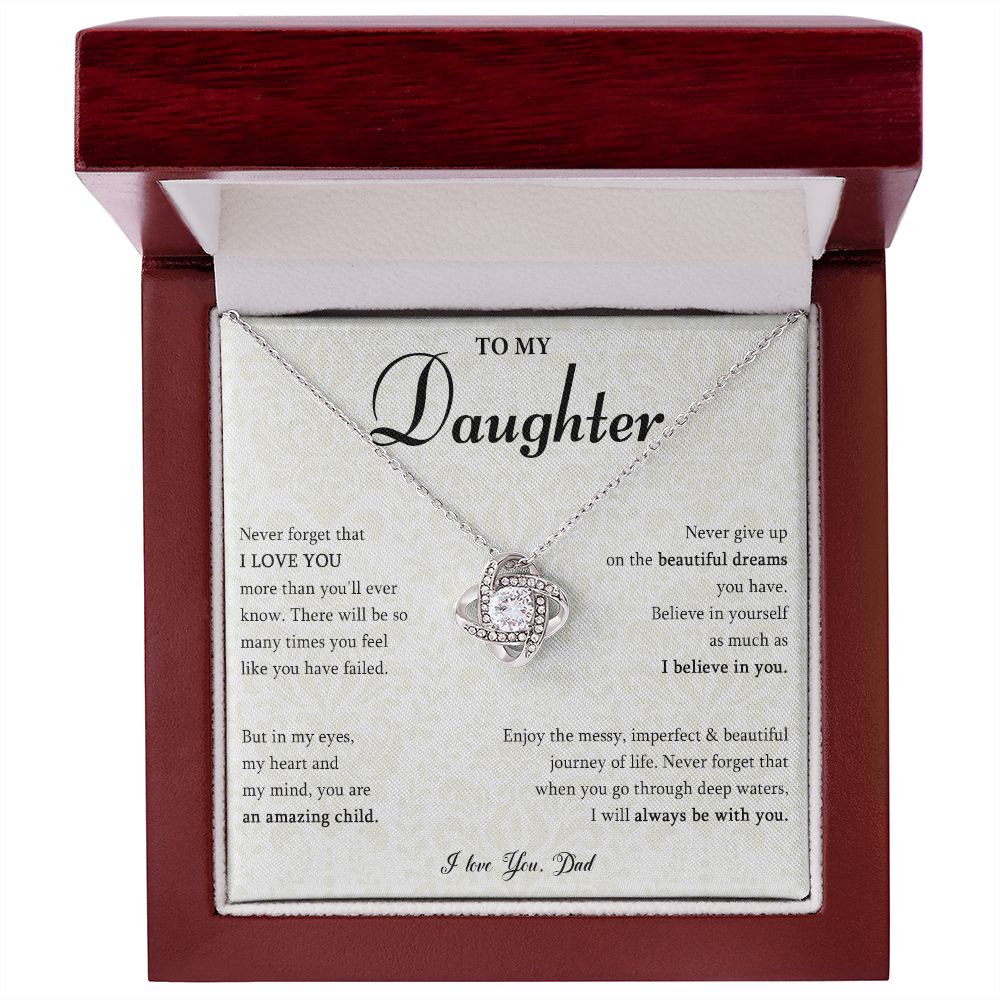 528A Gift for Daughter from Dad, To My Daughter Necklace, Daughter Birthday Gift