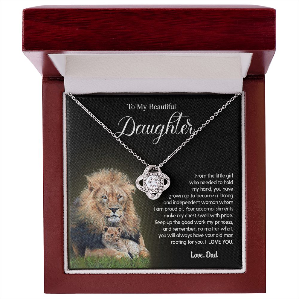 619A To My Daughter Necklace From Dad, Father Daughter Gift,Christmas Birthday Gift