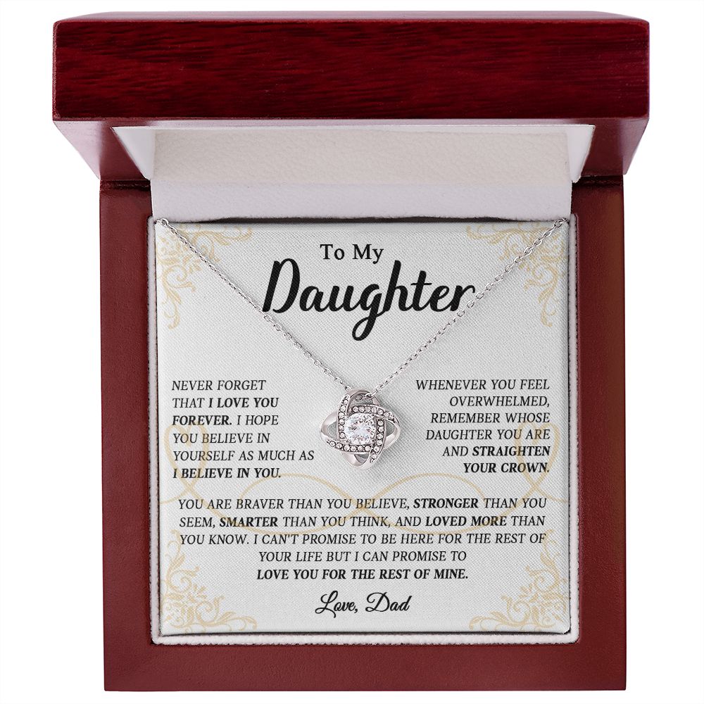 622A To My Daughter Necklace, Daughter Father Necklace, Daughter Gift From Dad, Xmas