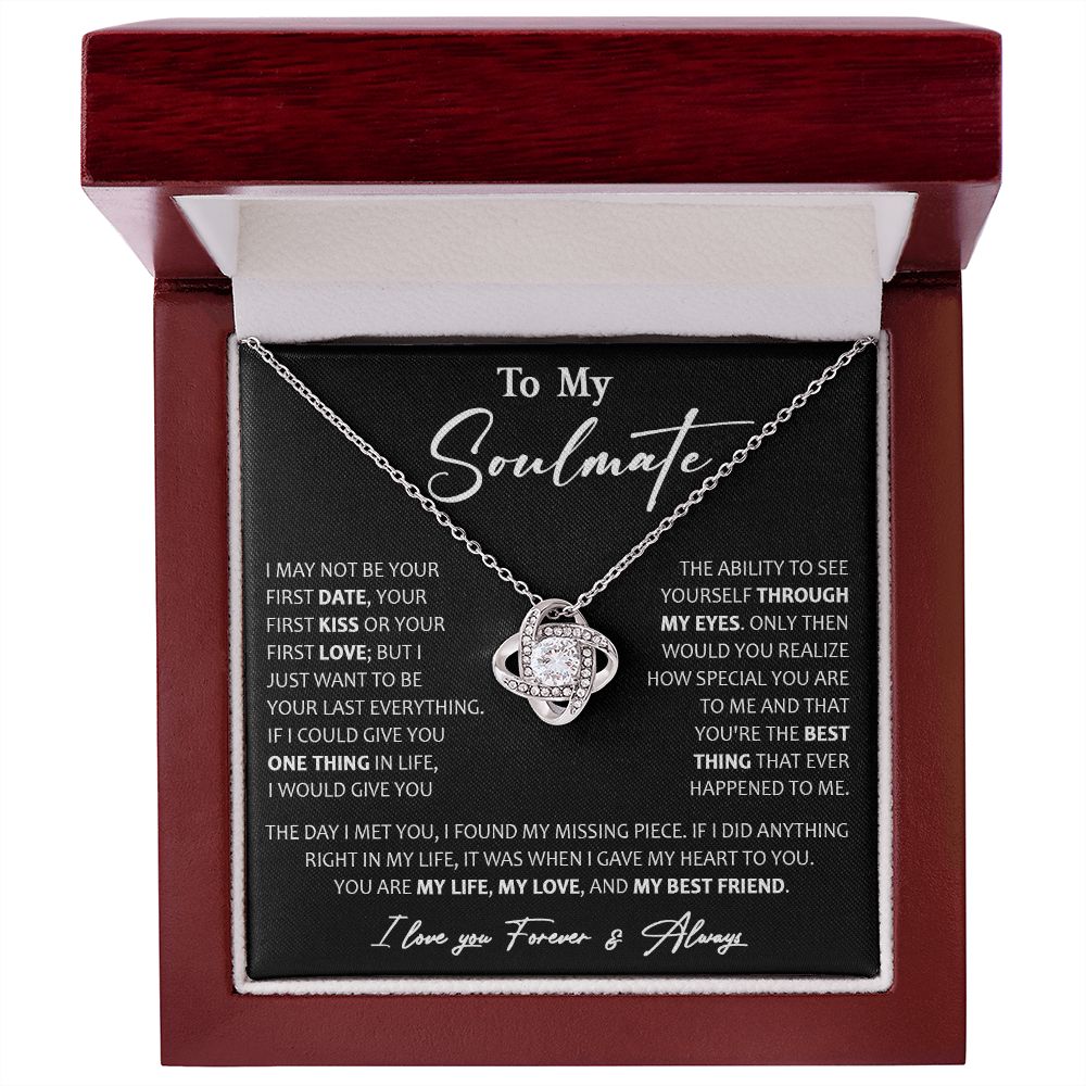 460A To My Soulmate Necklace, Christmas, Valentine Gift For Her, Gift For Soulmate