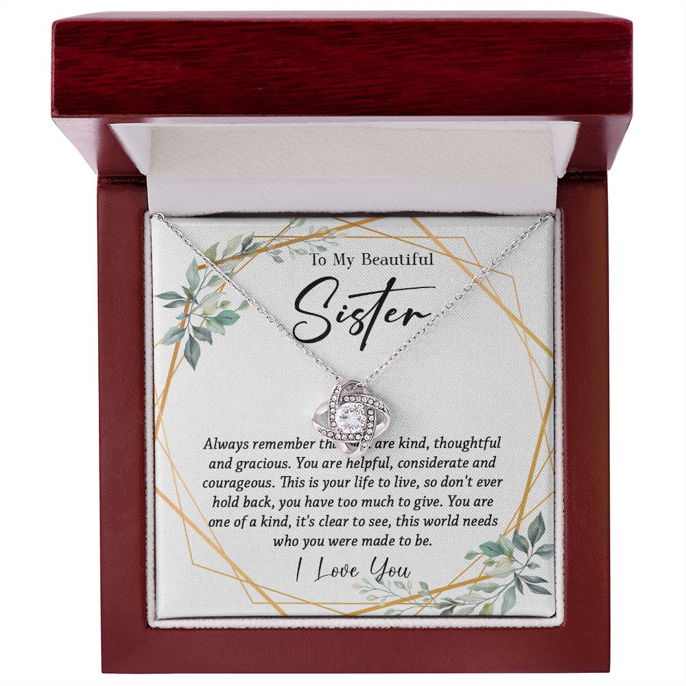625A To My Sister Necklace, Little Sister Jewelry Gift, Birthday Gift,Necklace Sister
