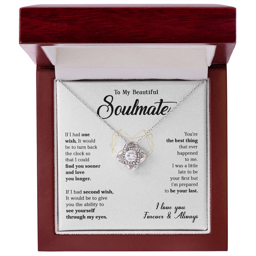 618A To My Soulmate Necklace, Xmas Gift For Wife Girlfriend From Husband, Birthday
