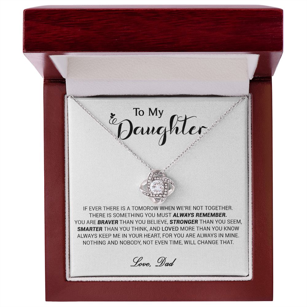 440A To My Daughter Necklace, Birthday Gift For Daughter From Dad, Christmas Gift