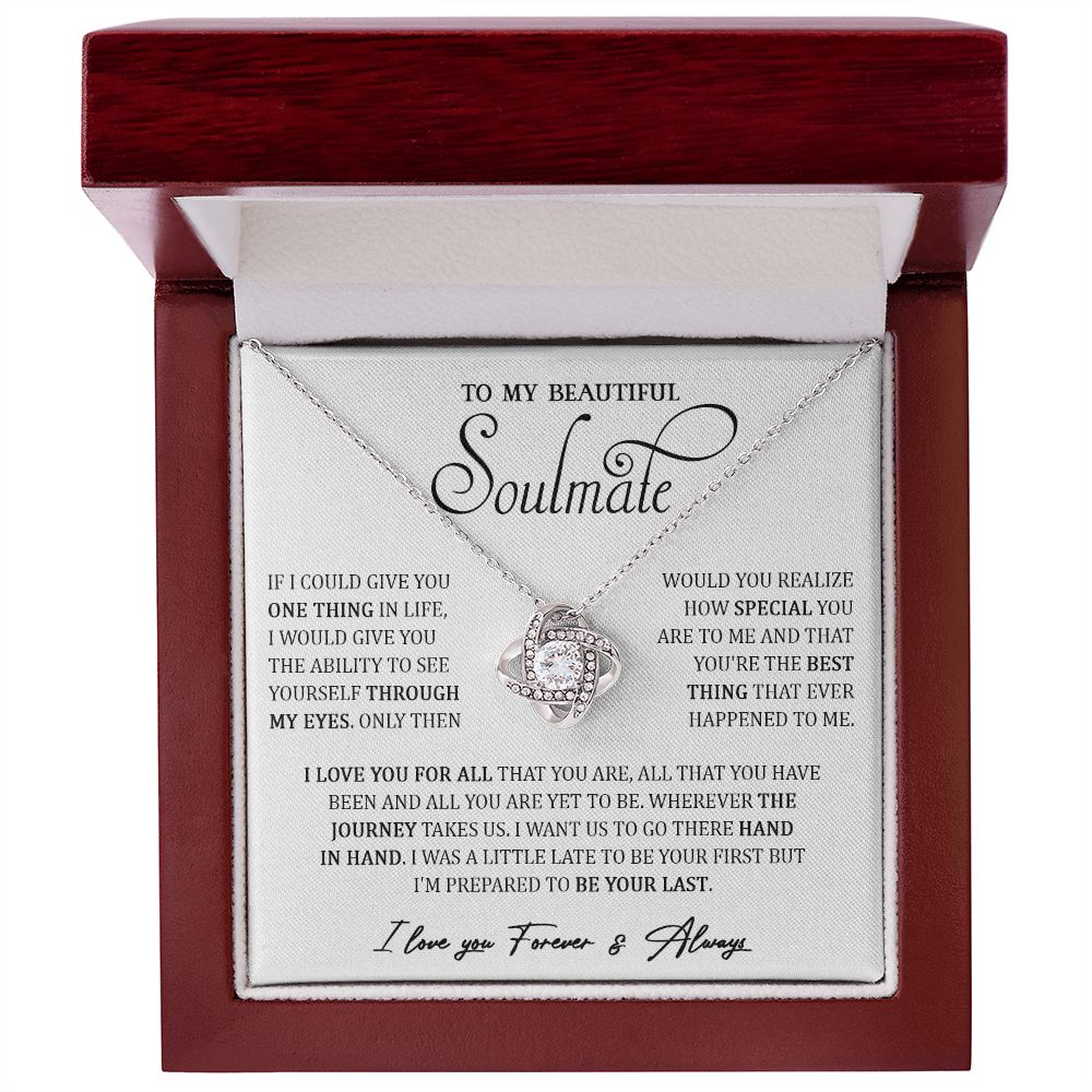 454A To My Soulmate Necklace,Necklace Gift For Wife Girlfriend From Husband,Xmas Gift