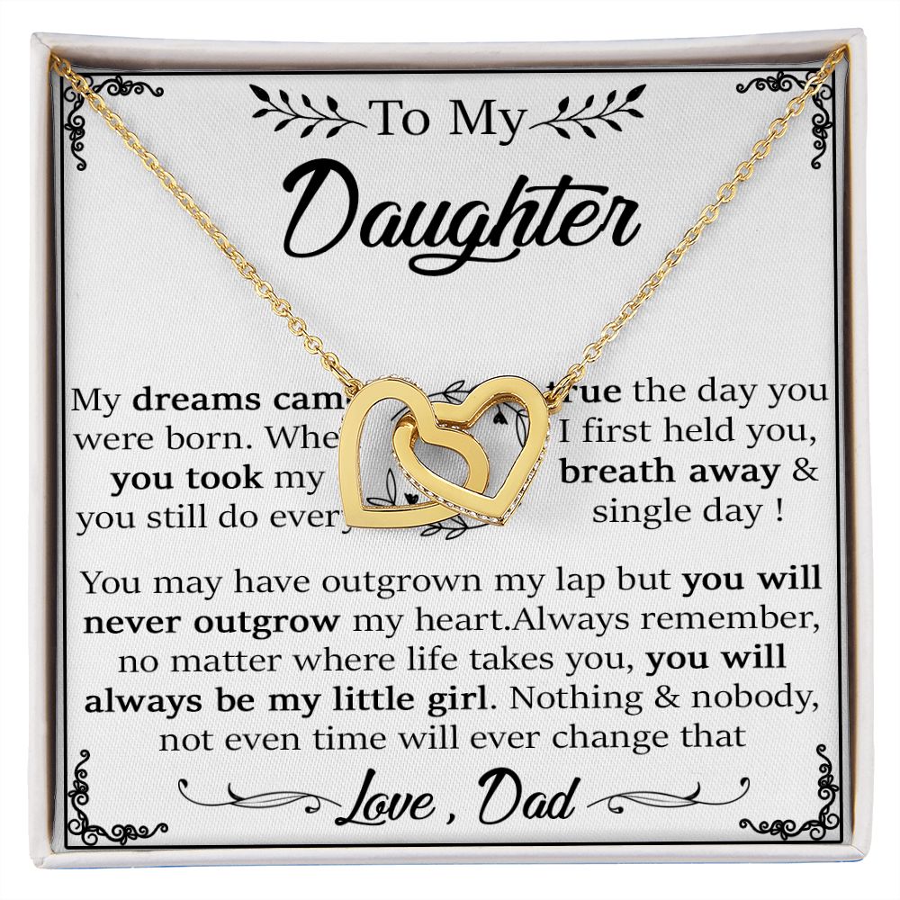 22D Daughter Necklace, To My Daughter Gift Necklace, Gift For Daughter From Dad
