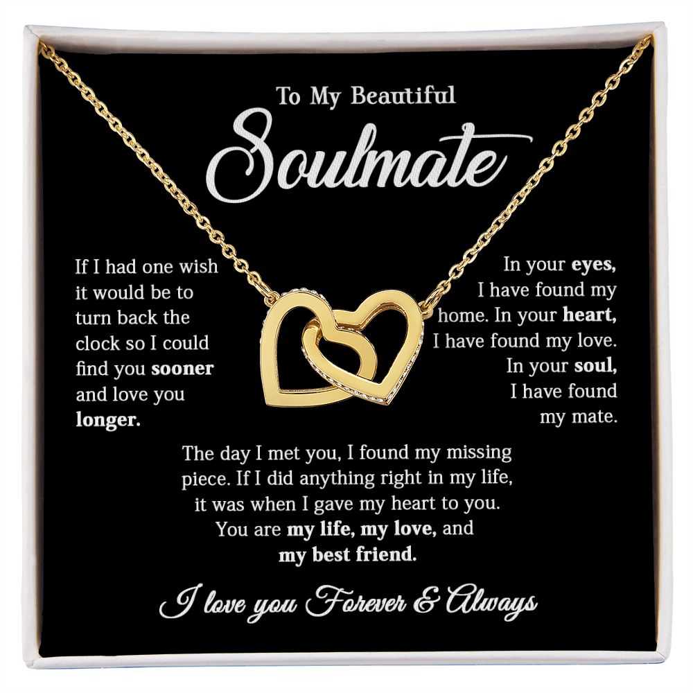 616D To My Soulmate Necklace, Gift for Wife, Girlfriend, Valentine Gift,Birthday Gift