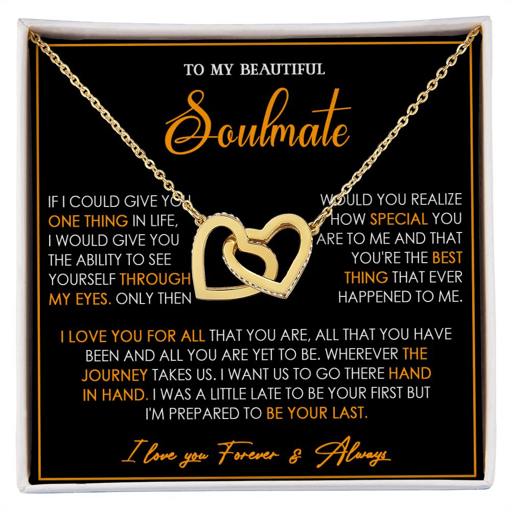 459D To My Soulmate Necklace, Gift For Wife Girlfriend From Husband, Xmas, Birth Gift