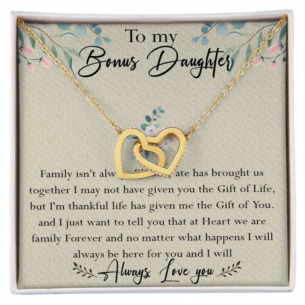 39D To My Bonus Daughter Necklace Family Isn't Always Blood Gift for Bonus Daughter