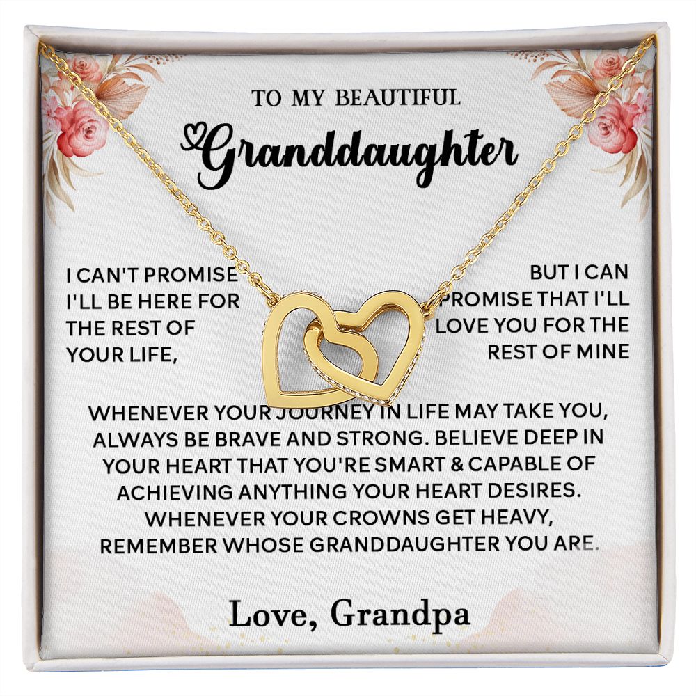 434D To My Granddaughter Necklace, Birthday Gift For Granddaughter, Christmas Gifts