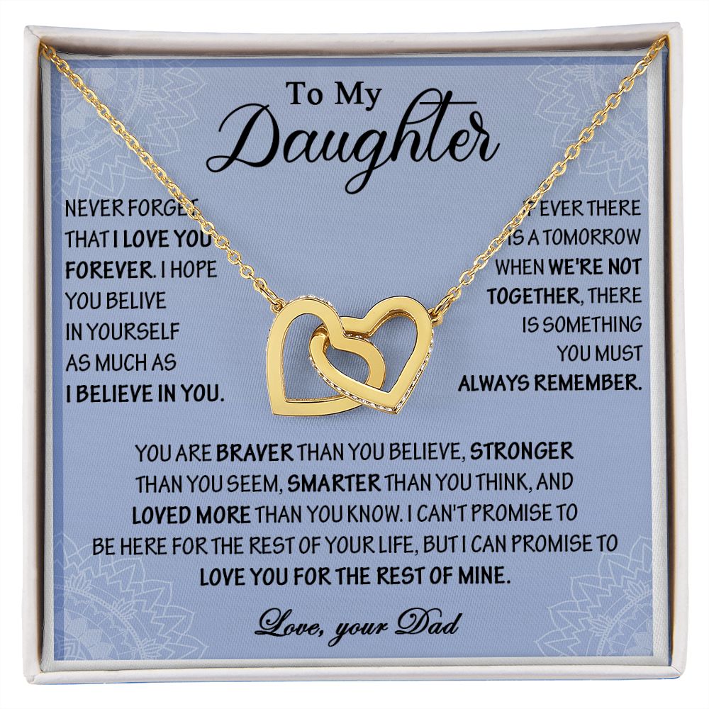 455D To My Daughter Necklace, Daughter Father Necklace, Daughter Gift From Dad