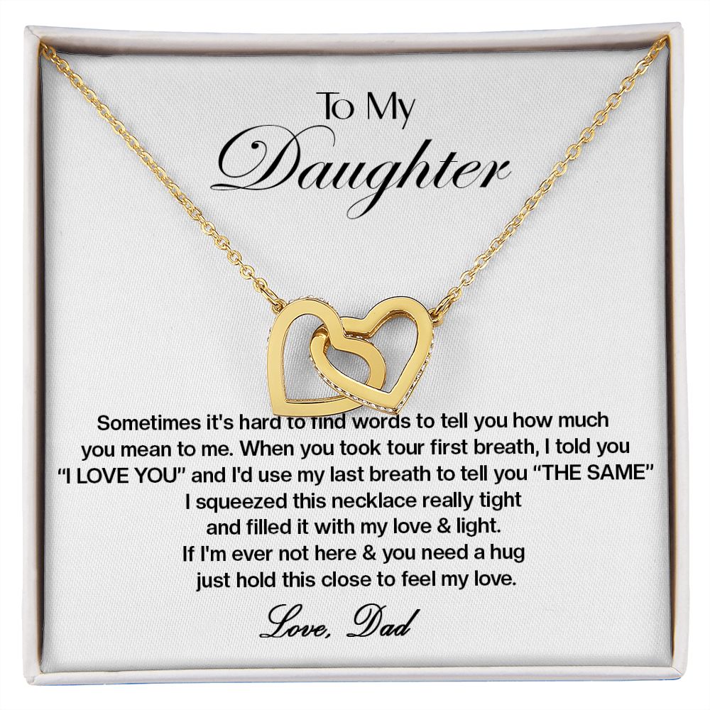 453D To My Daughter Necklace,Xmas Gift For Daughter From Dad,Daughter Father Necklace