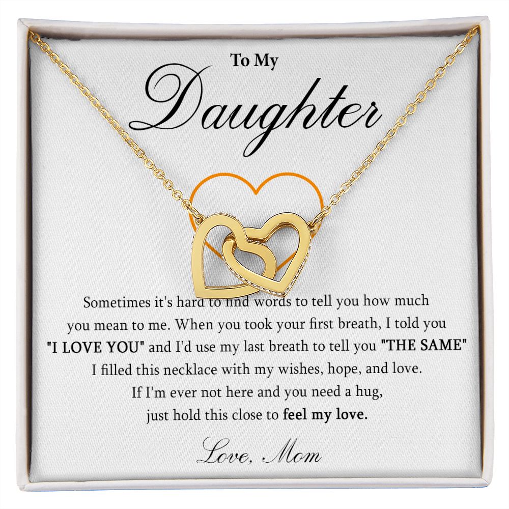 572D To My Daughter Necklace, Daughter Birthday Gift, Love Gift For Daughter From Mom