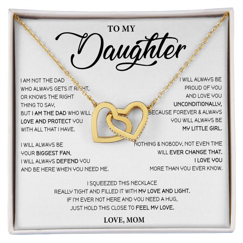 501D To My Daughter Necklace, Love Knot Pendant Necklace, Daughter Gift from Mom