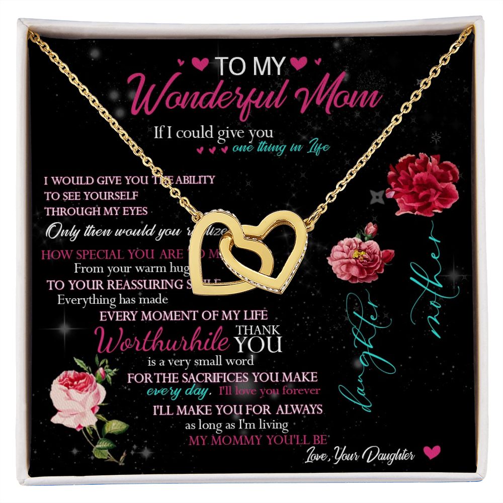 429D To My Beautiful Mom Necklace Mothers Day Gift From Daughter, Gift Birthday For Mom