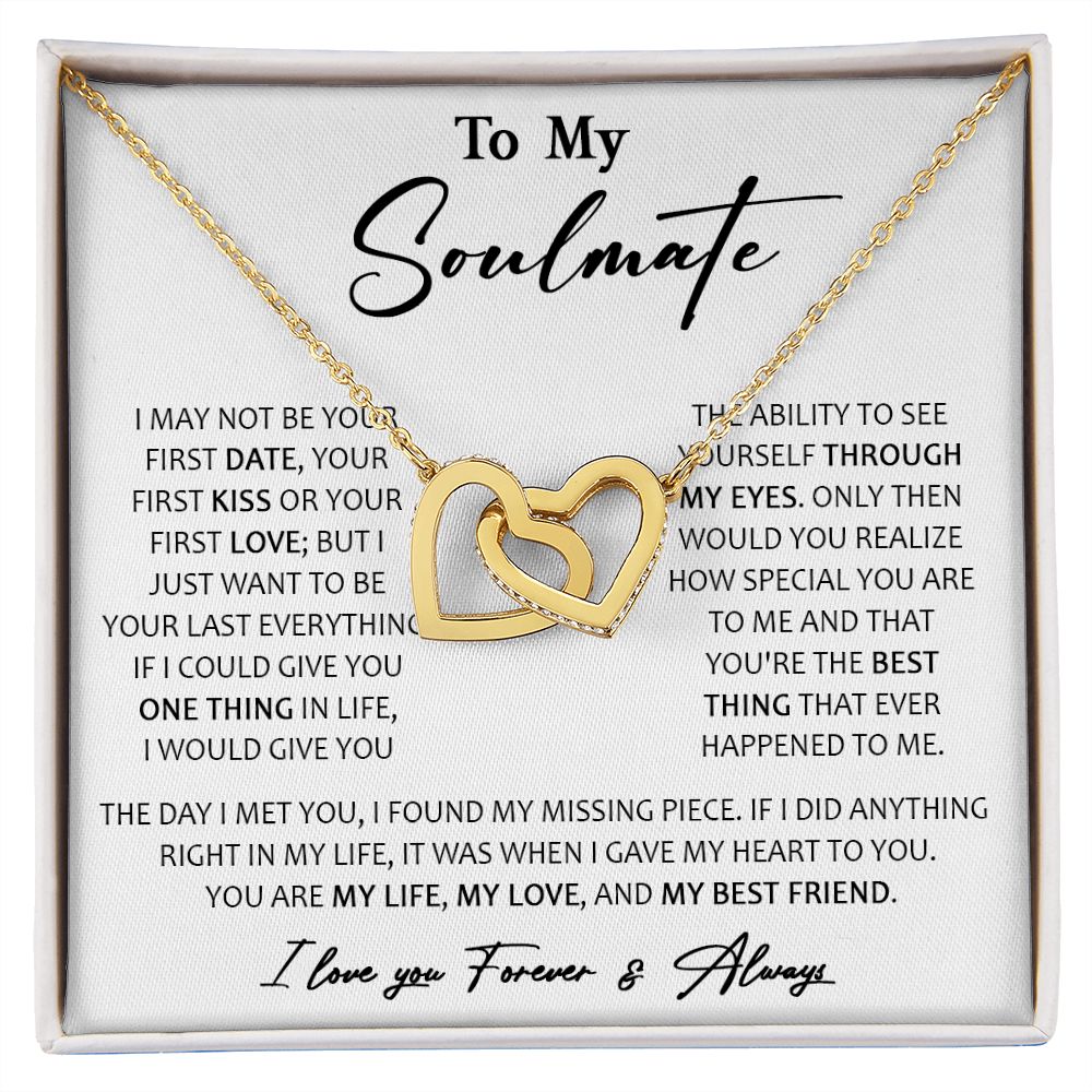 457D To My Soulmate Necklace, Birthday, Xmas Gift For Wife, Girlfriend From Husband