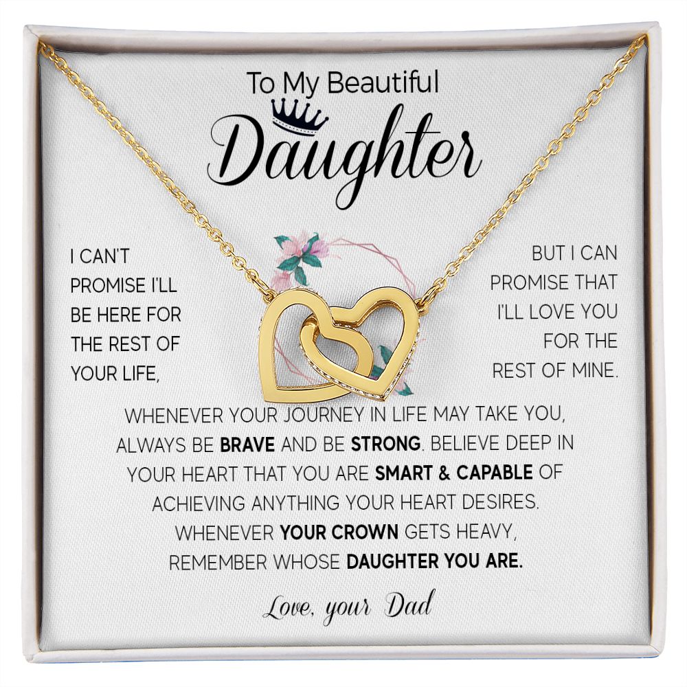565D To My Daughter Necklace, Daughter Birthday Gifts For Daughter from Dad, Father