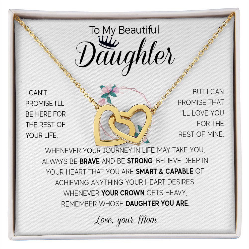 566D To My Daughter Necklace, Daughter Birthday Gifts For Daughter from Mom, Mother